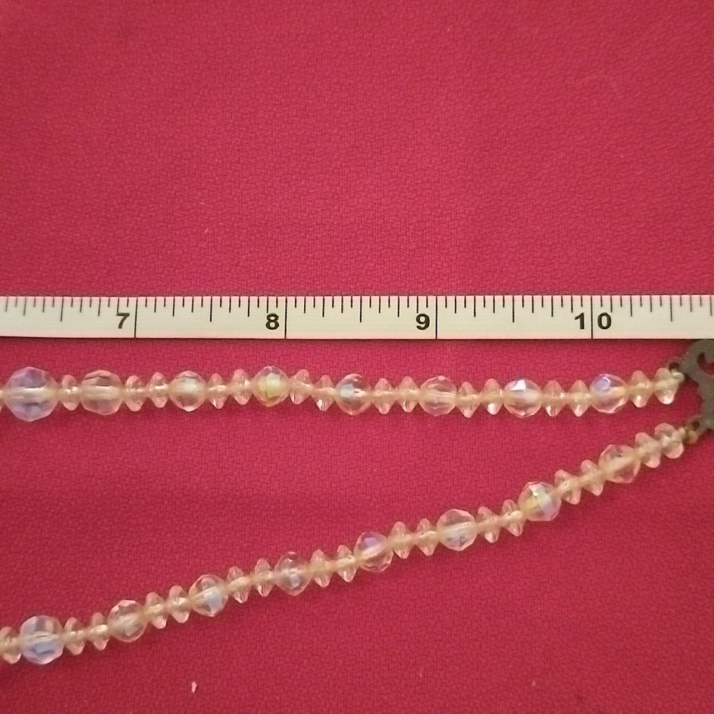 Vtg LOT of 2 AB Rock Crystal Double strand Chokers - Picture 11 of 13